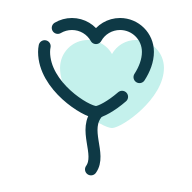Cartoon love heart balloon