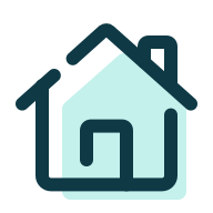 Cartoon icon of house