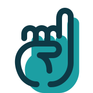 Cartoon hand making pinky promise symbol